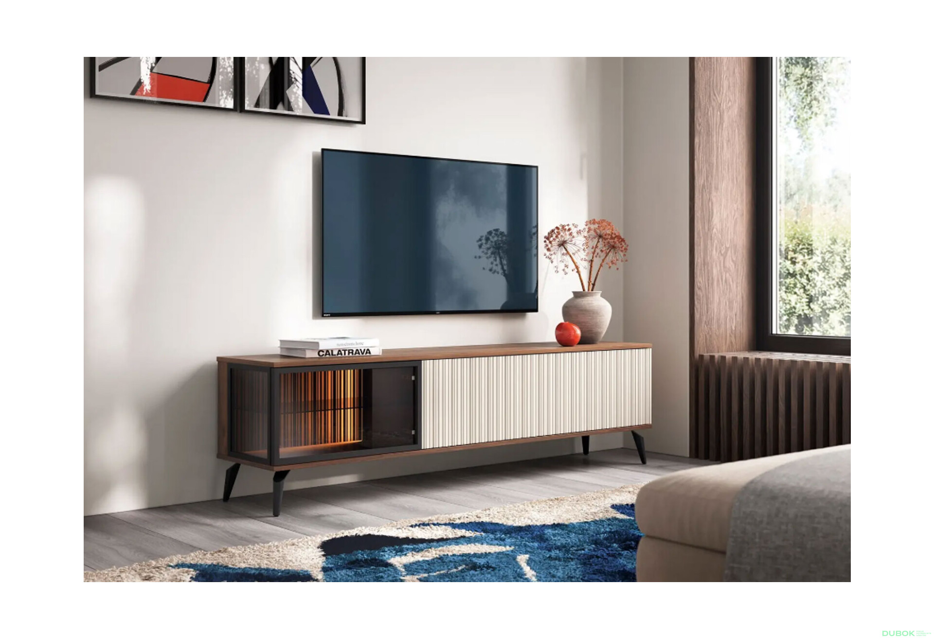 Fotografia 3 - TV stolík RTV-180 orech / kašmír Vici
