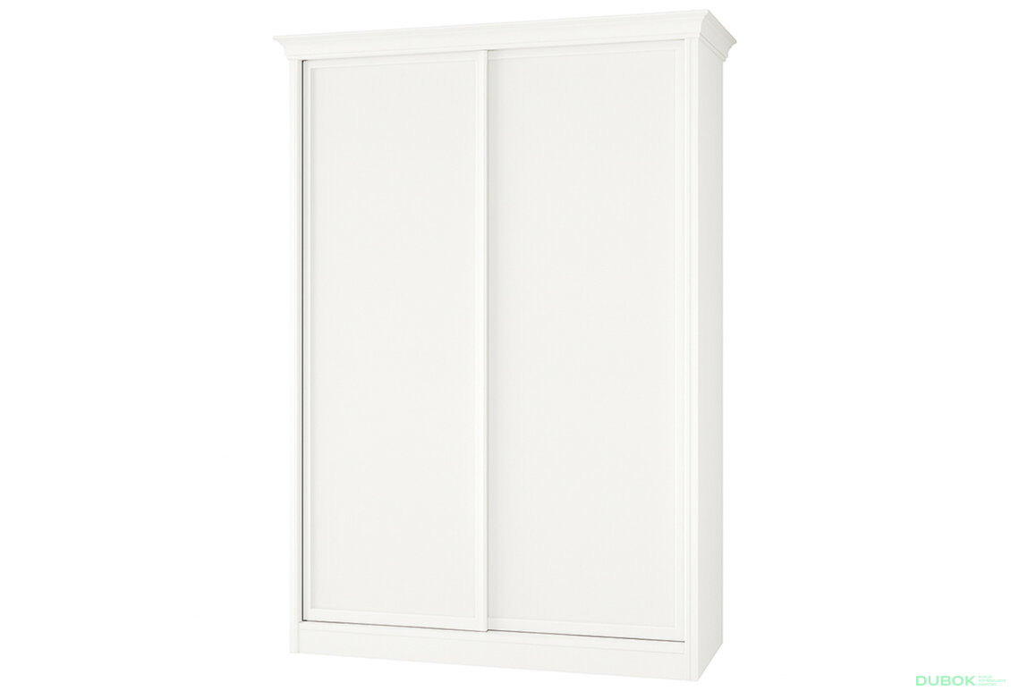 Skriňa Rim-Veneziano 2D 1.5 m biela s rímsou, fasádami DTD