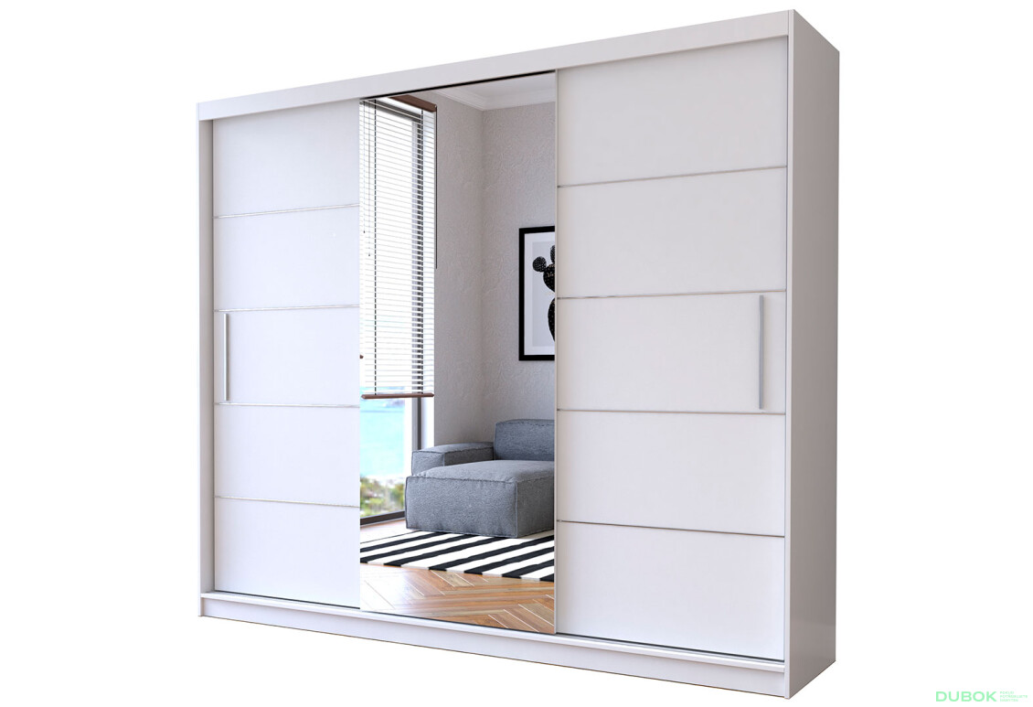 Skriňa Albumu so zrkadlom biela