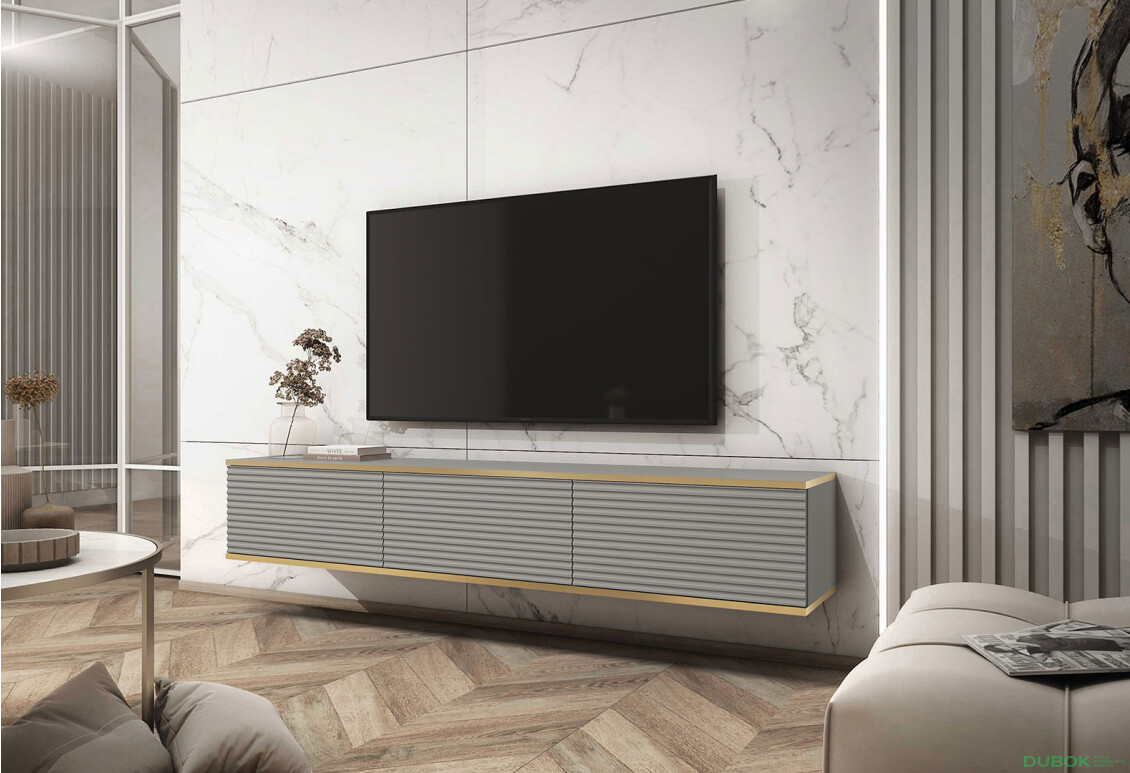 Fotografia 3 - TV stolík RTV 175 MDF sivý Oro