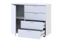 Komoda s dvierkami a 4 zásuvkami GC1 100 cm Gelar Biela - Fotografia 3 Fotografia 3 - Komoda s dvierkami a 4 zásuvkami GC1 100 cm Gelar Biela