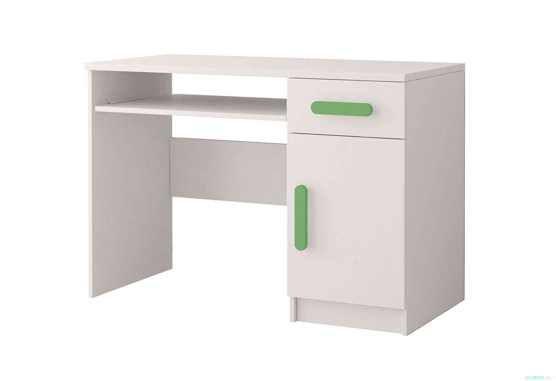 Fotografia 1 - Písací stôl Šmyk biela, úchytky lemon Idczak meble