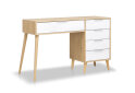 Fotografia 1 - Toaletný stolík 5-dielny lesklý biely / dub cremona Olívia
