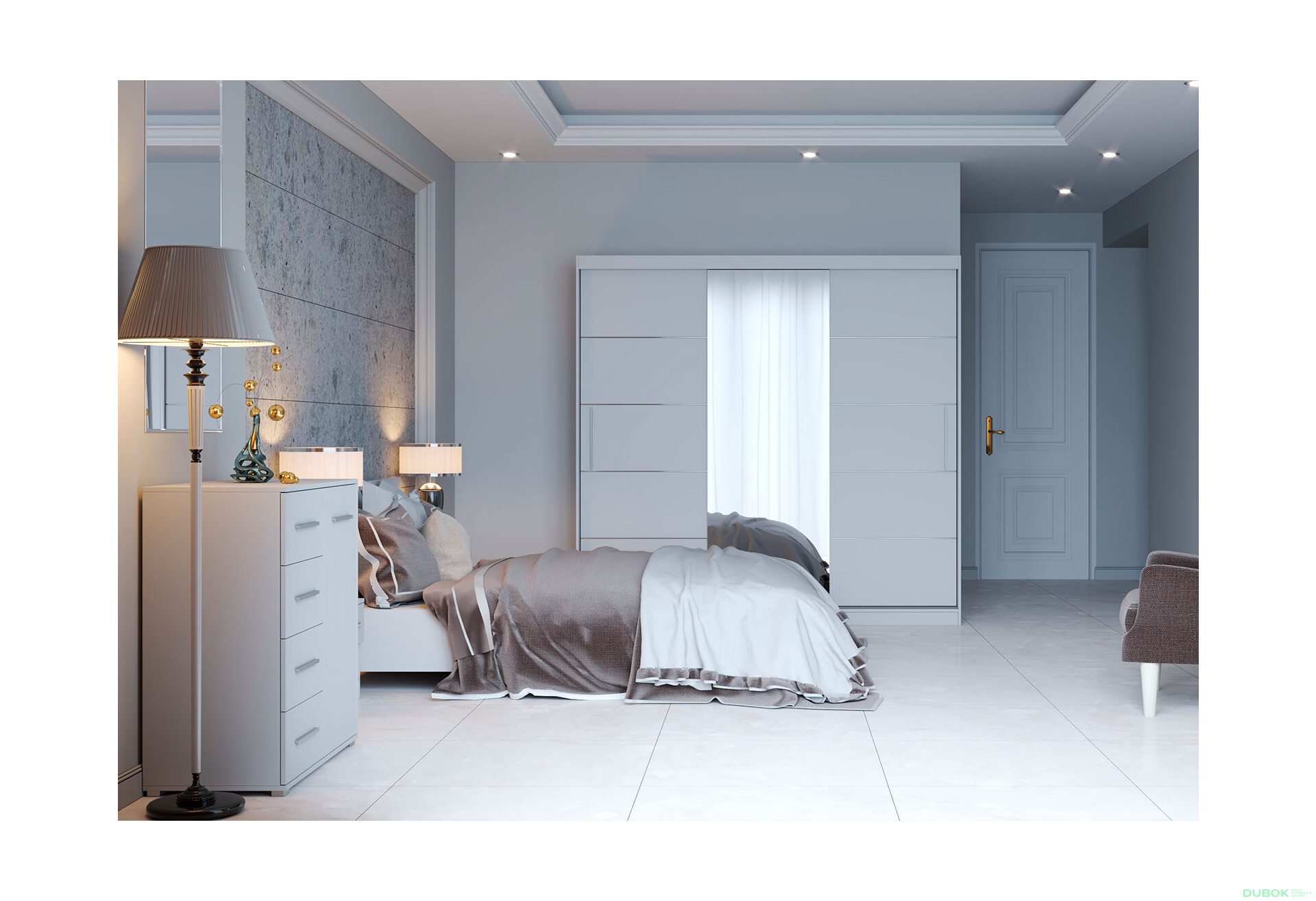 Fotografia 1 - Spálňa 3D I biela