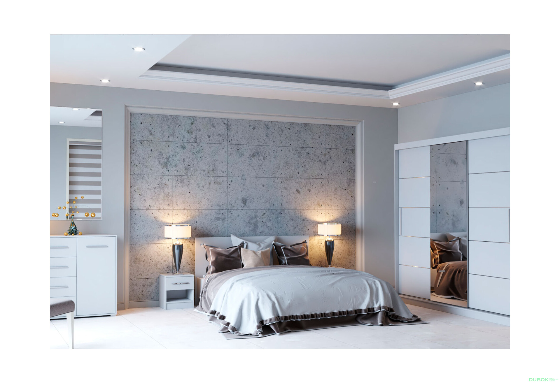 Fotografia 3 - Spálňa 3D I biela