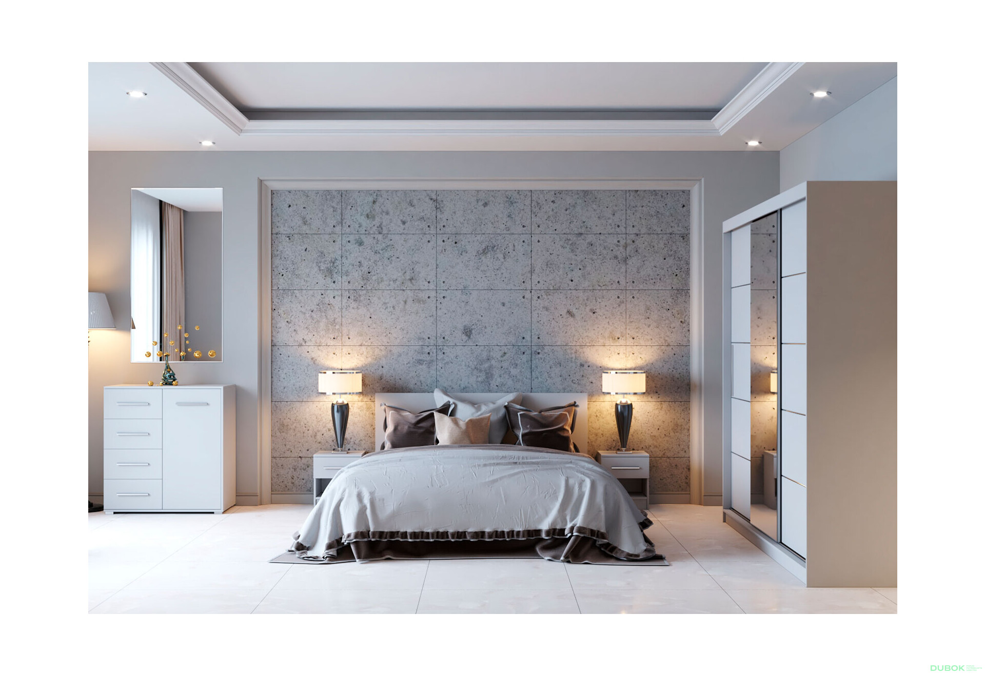 Fotografia 2 - Spálňa 3D I biela