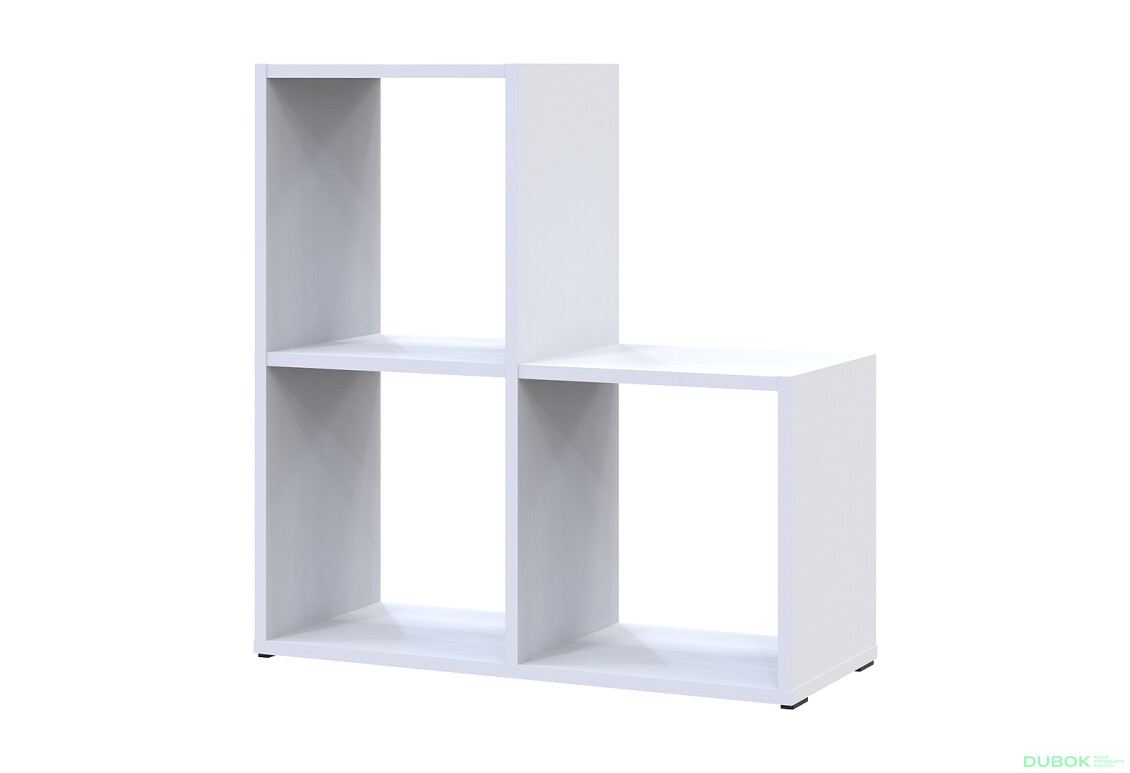 Regál otvorený Step 2х2 69х28.8х71.4 biely