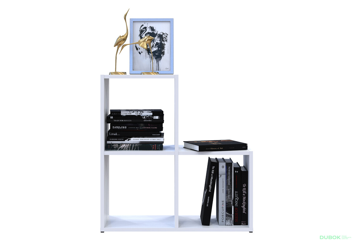 Fotografia 5 - Regál otvorený Step 2х2 69х28.8х71.4 biely