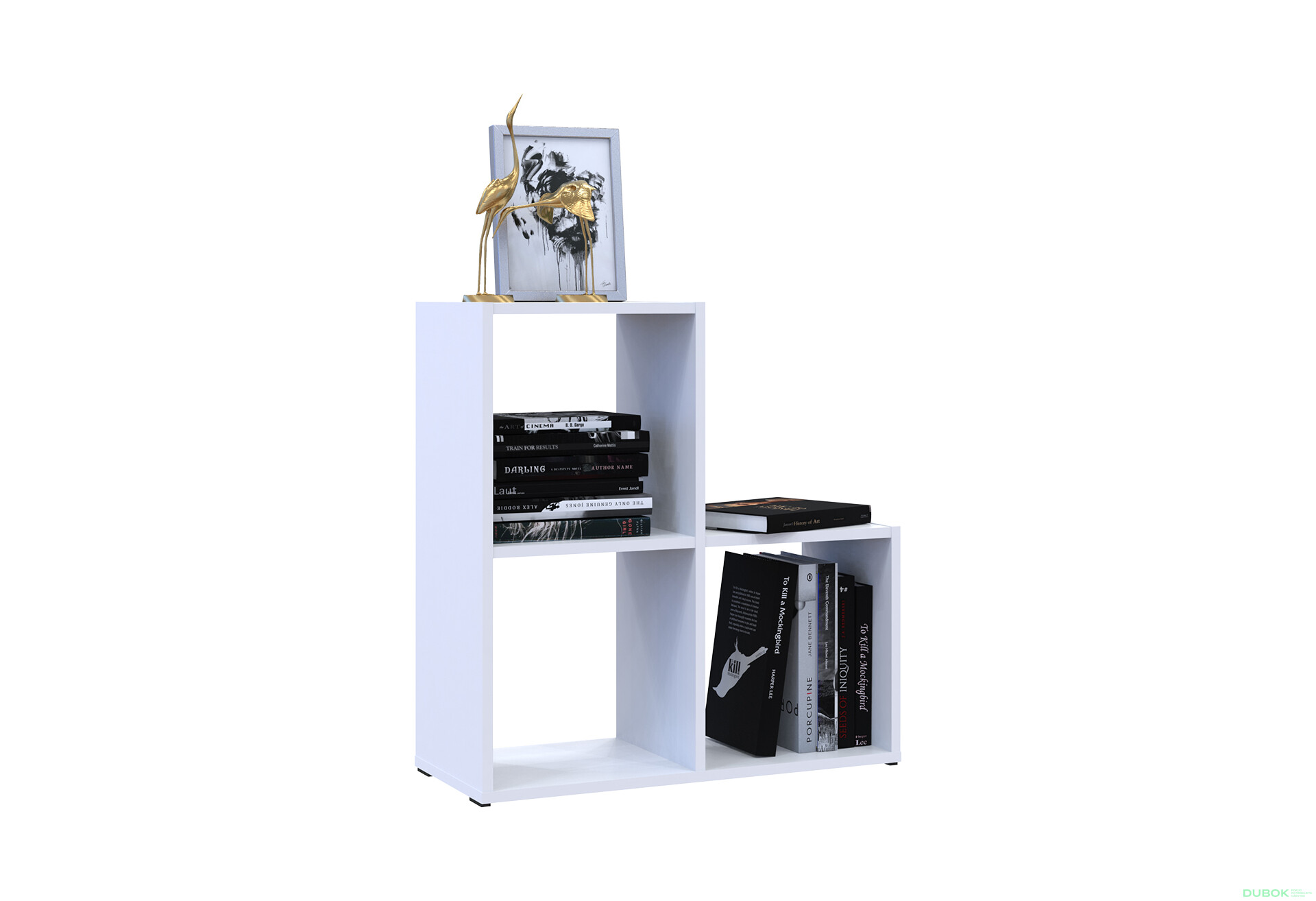 Regál otvorený Step 2х2 69х28.8х71.4 biely - Fotografia 6 Fotografia 6 - Regál otvorený Step 2х2 69х28.8х71.4 biely
