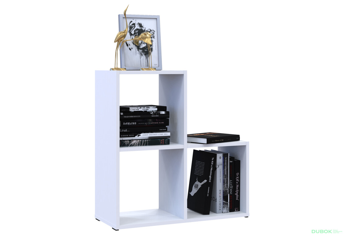 Fotografia 6 - Regál otvorený Step 2х2 69х28.8х71.4 biely