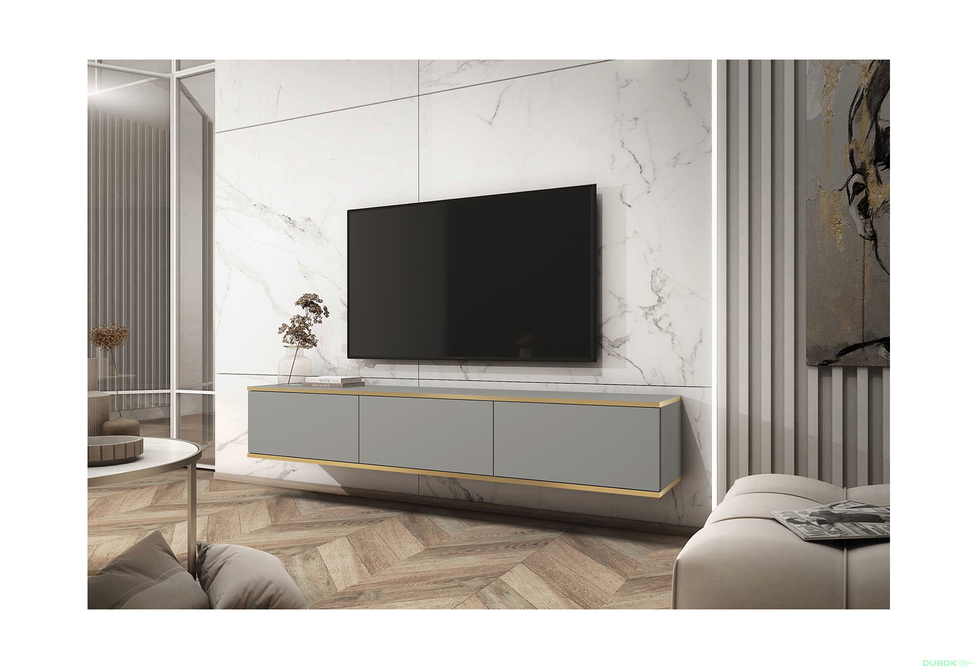 Fotografia 3 - TV stolík RTV 175 sivý Oro