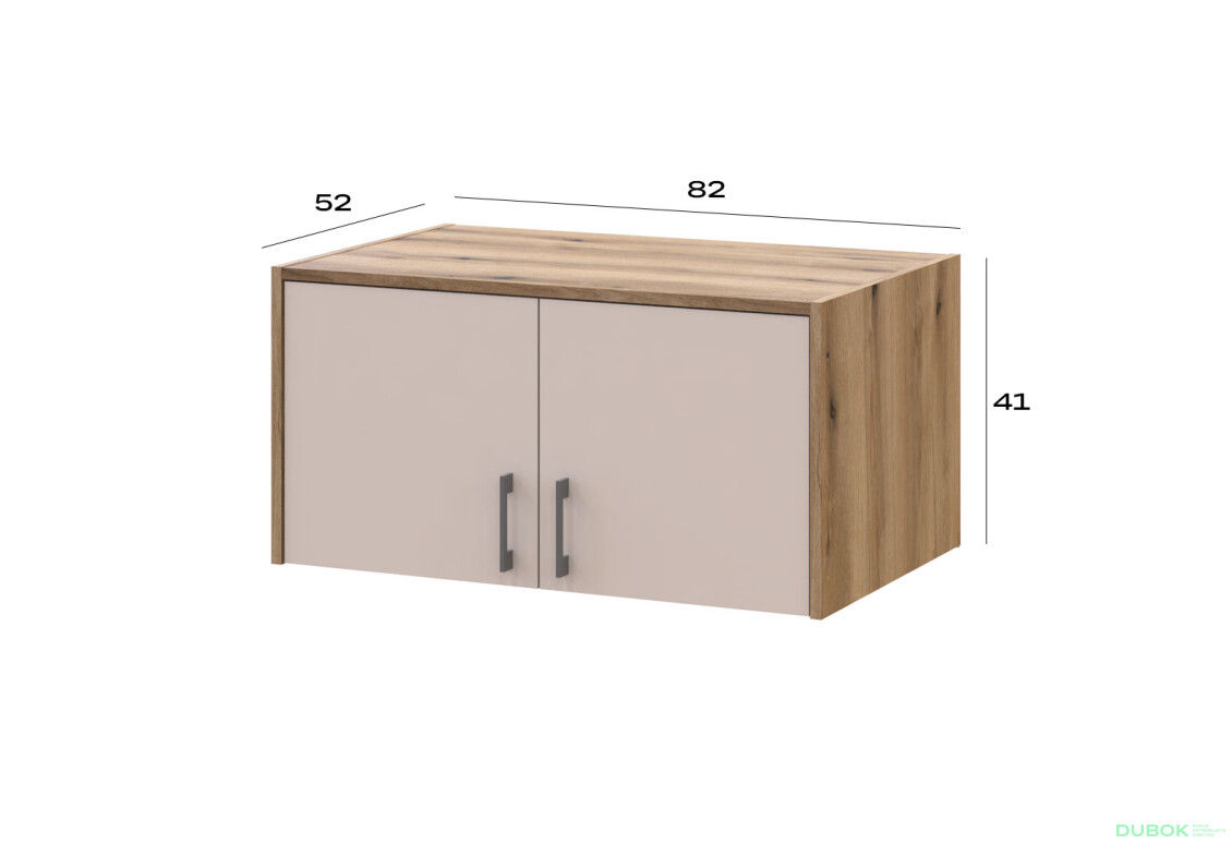 Nadstavec Rondi 2 drevotrieska 82x52x41 dub artisan / kašmír - Fotografia 7 Fotografia 7 - Nadstavec Rondi 2 drevotrieska 82x52x41 dub artisan / kašmír