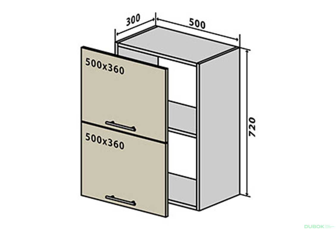 V57 Skrinka 2D 50 Flet Lux