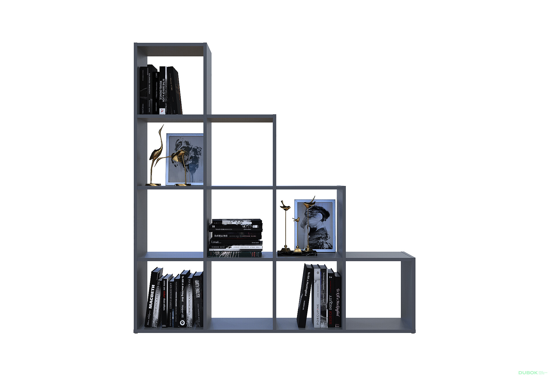 Fotografia 5 - Regál otvorený Step 4х4 136.2х28.8х140.7 grafit
