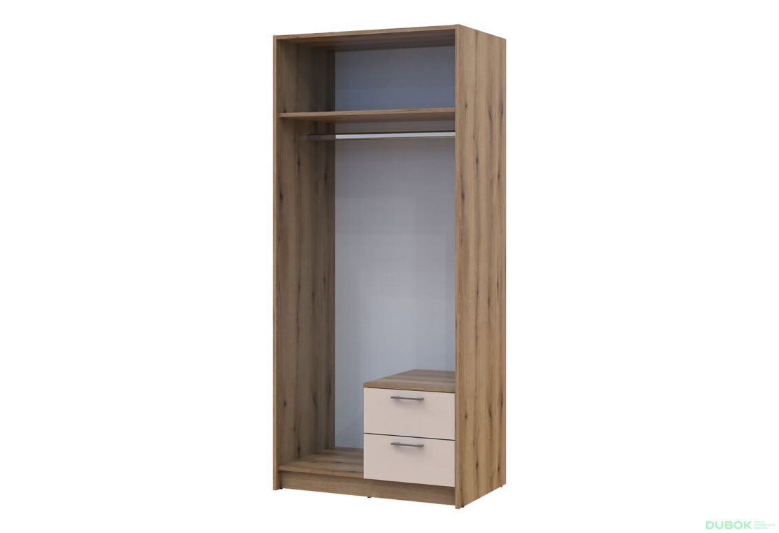 Skriňa Rondi 2D dub artisan / kašmír 82x52x195 - Fotografia 6 Fotografia 6 - Skriňa Rondi 2D dub artisan / kašmír 82x52x195