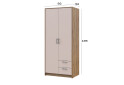 Skriňa Rondi 2D dub artisan / kašmír 82x52x195 - Fotografia 8 Fotografia 8 - Skriňa Rondi 2D dub artisan / kašmír 82x52x195