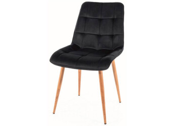 Stolička Chic D Velvet čierny Bluvel 19