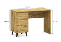 Fotografia 6 - Písací stôl Borg 1d1s/120 dub artisan