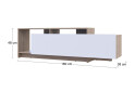 Fotografia 3 - TV stolík U2 dub sonoma / biely drevotrieska 160x38x48