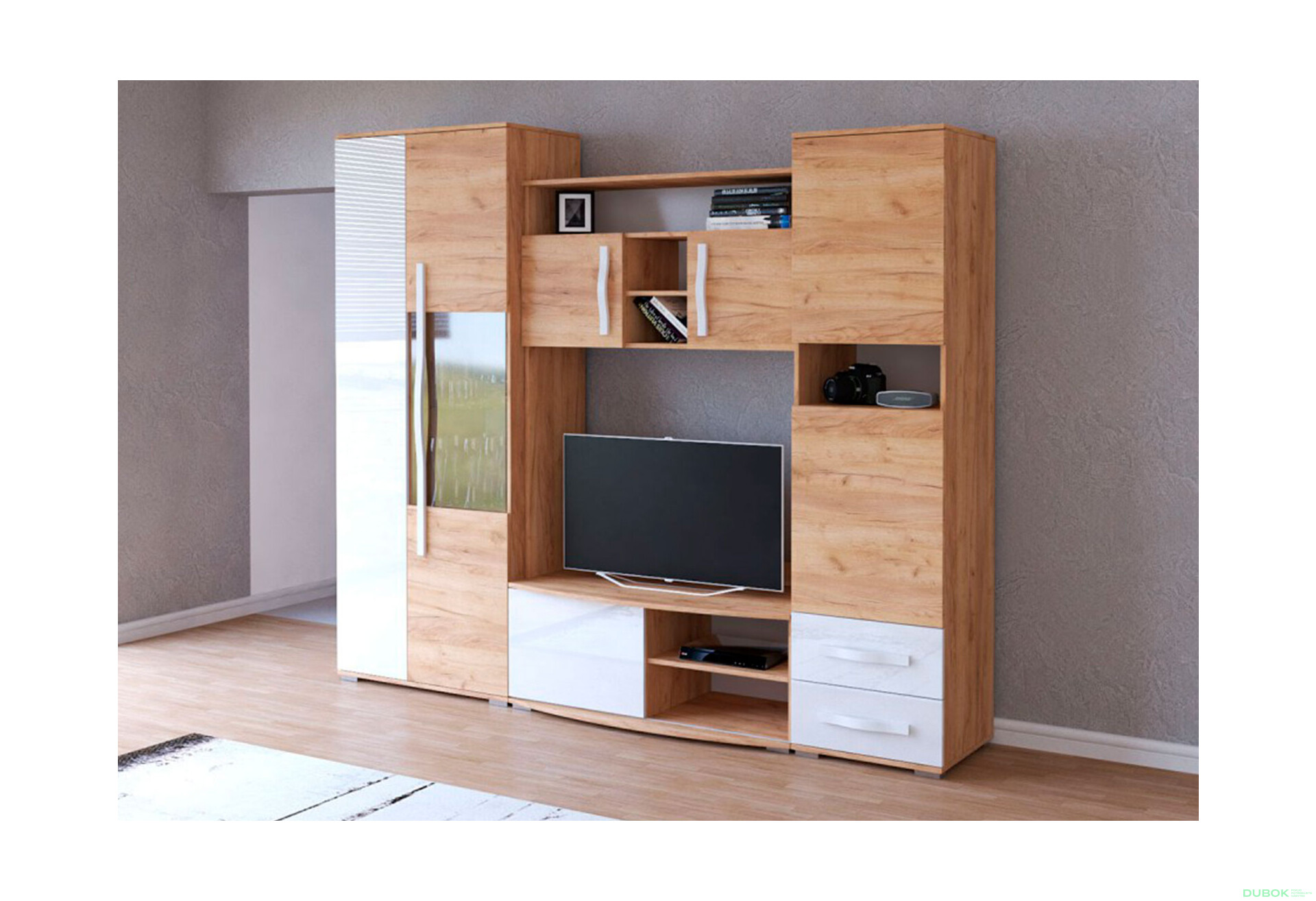 Fotografia 1 - Laura mini dub craft zlatý / biely lesk