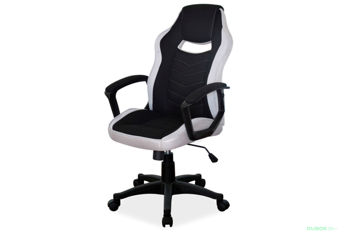 Otočné kreslo Camaro čierny / šedý
