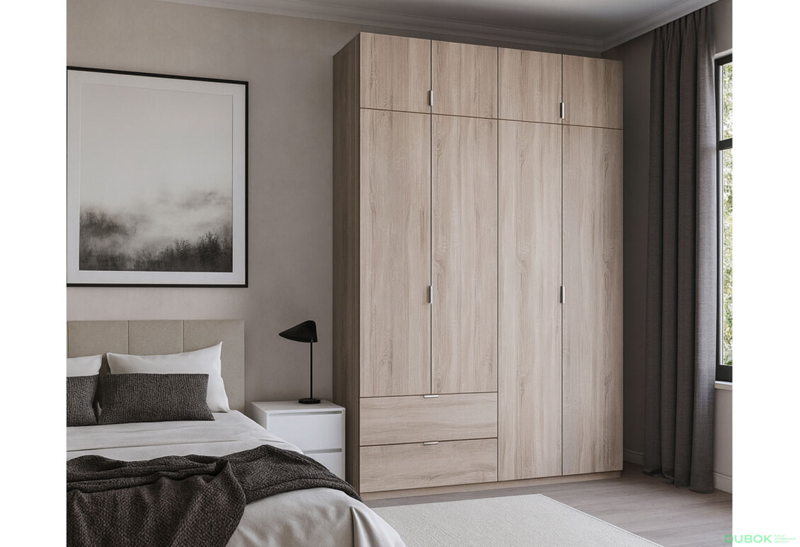 Fotografia 10 - Skriňa štvordverová Lukas 180x50x240 cm dub sonoma