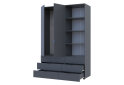 Fotografia 2 - Skriňa 2D s regálom s zásuvkami Gelar 137.5 cm grafit
