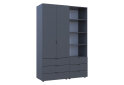 Fotografia 3 - Skriňa 2D s regálom s zásuvkami Gelar 137.5 cm grafit
