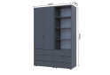 Fotografia 6 - Skriňa 2D s regálom s zásuvkami Gelar 137.5 cm grafit