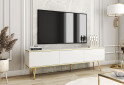 TV stolík RTV 175 biely, zlaté nohy Oro - Fotografia 2 Fotografia 2 - TV stolík RTV 175 biely, zlaté nohy Oro