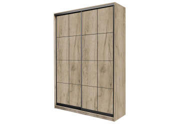 Skriňa 2D Loft 1200x600x2400, 2 DTD Lines BL, Dub kraft sivý