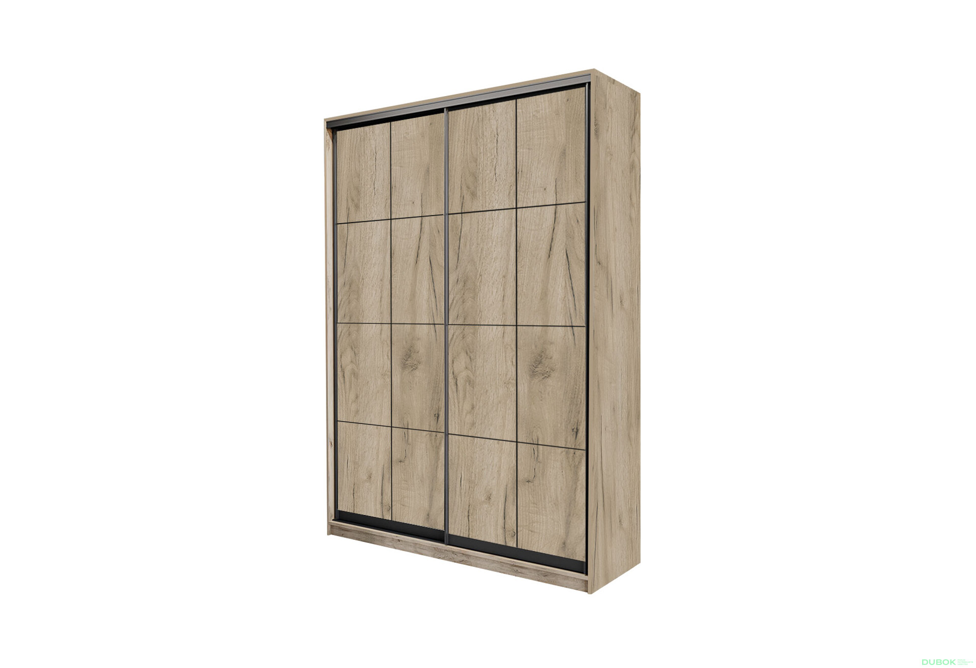 Fotografia 1 - Skriňa s posuvnými dverami 2 DTD 120x240x60 cm Loft Lines BL Dub kraft sivý