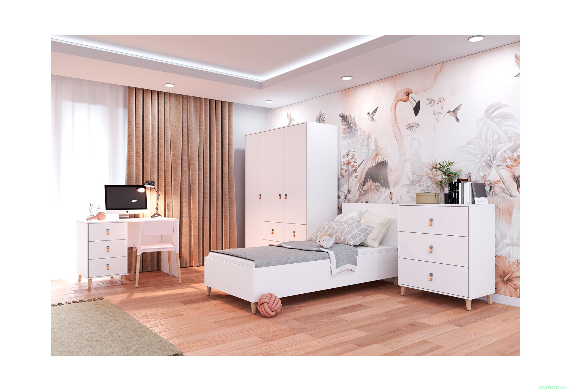 Fotografia 1 - Detská zostava 3D Figo biela Idczak meble