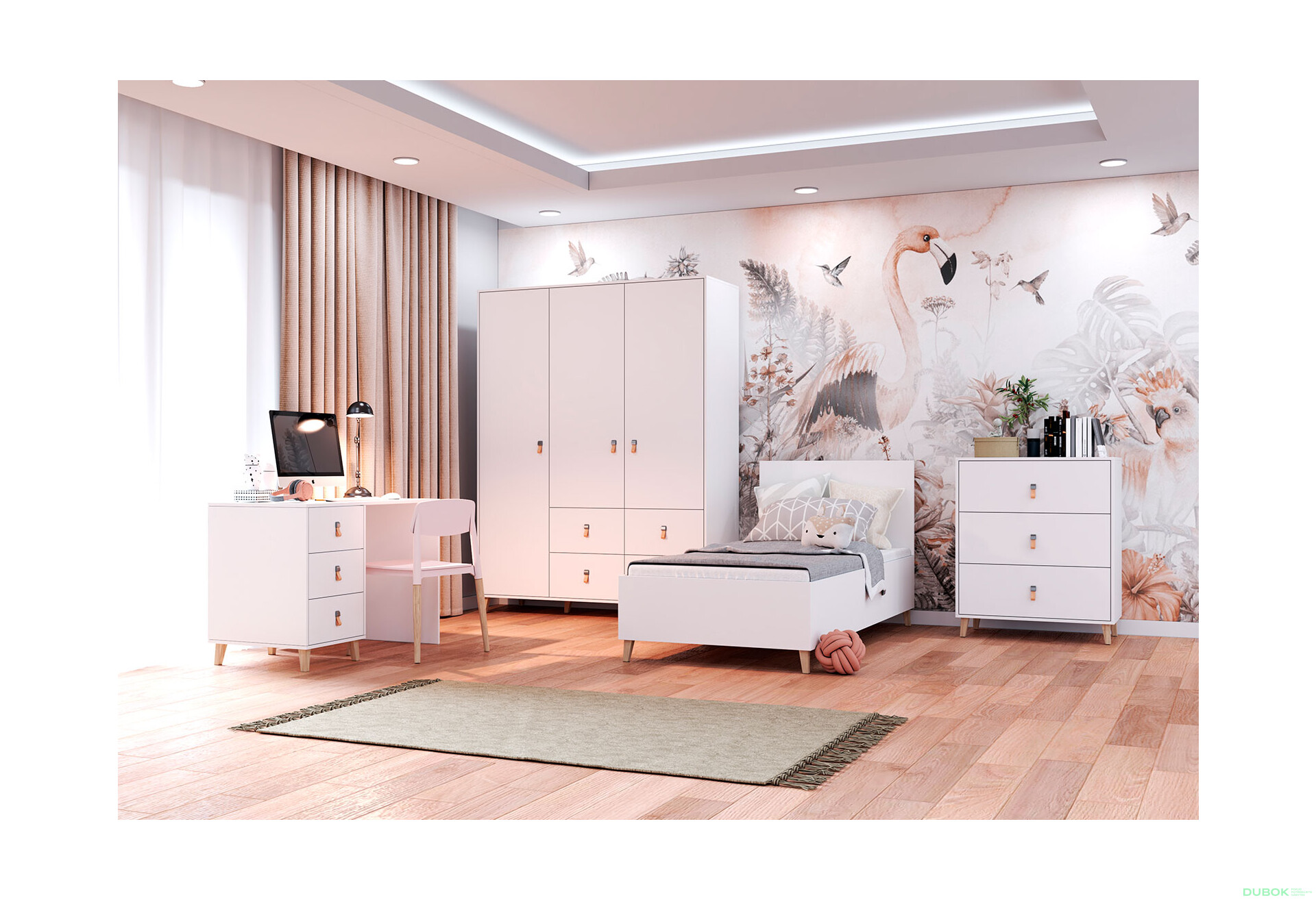 Fotografia 2 - Detská zostava 3D Figo biela Idczak meble