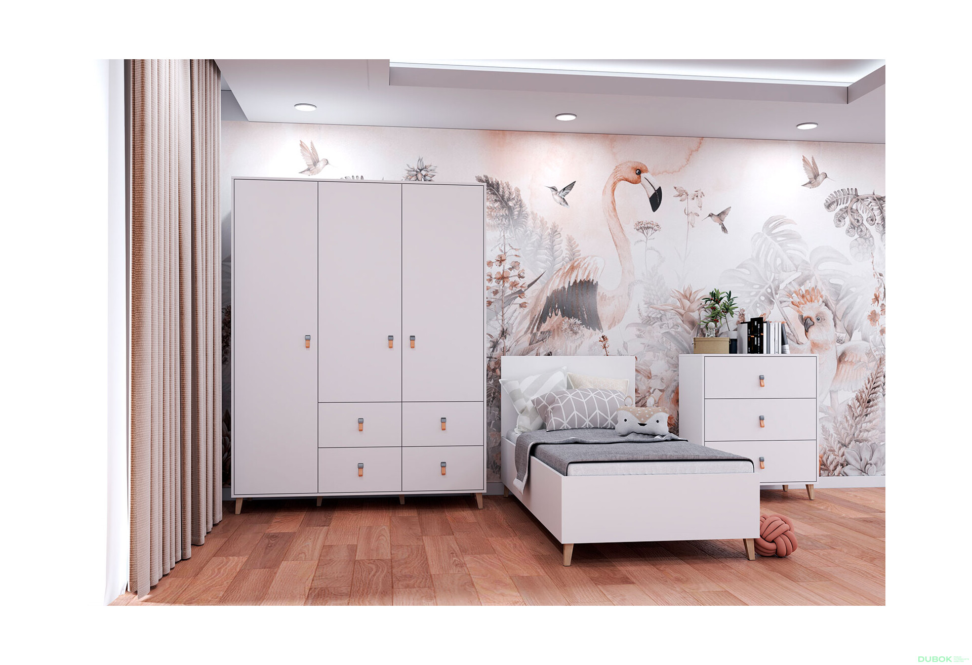 Fotografia 3 - Detská zostava 3D Figo biela Idczak meble