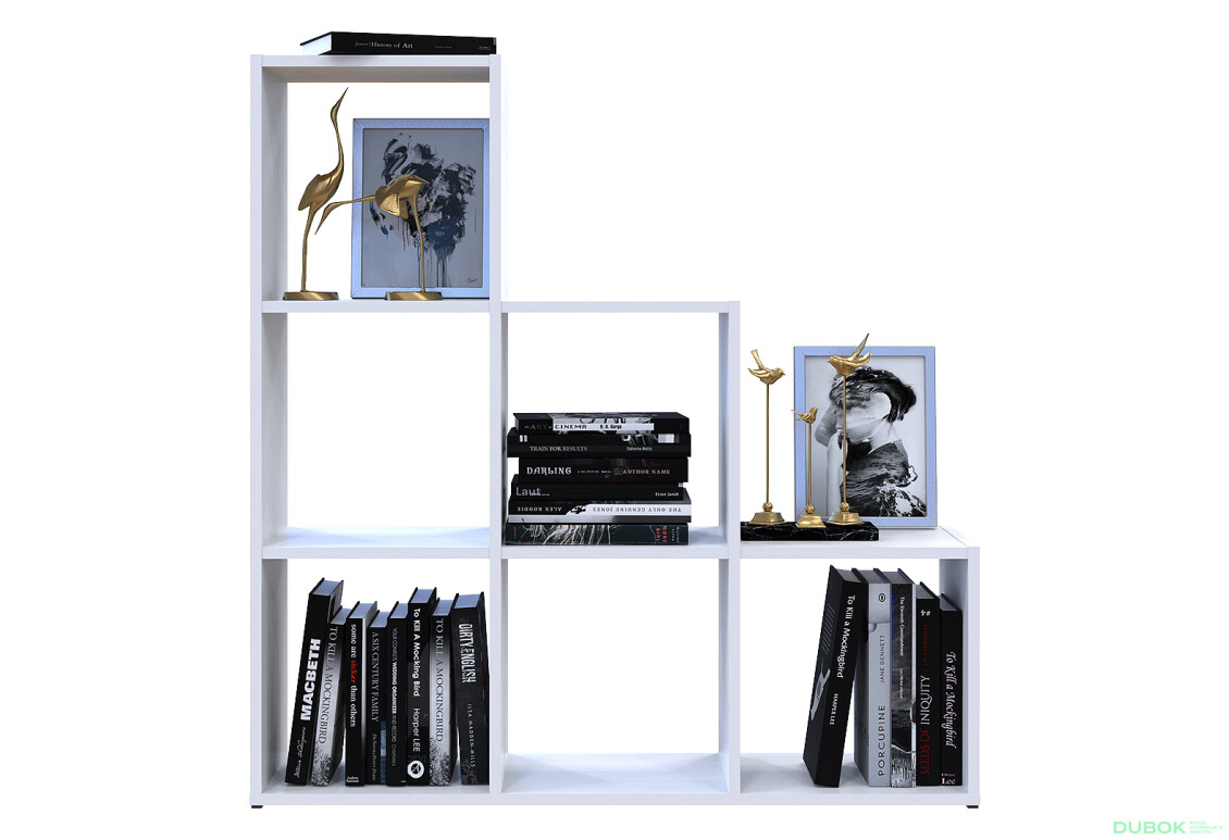 Fotografia 5 - Regál otvorený Step 3х3 102.6х28.8х106.1 biely