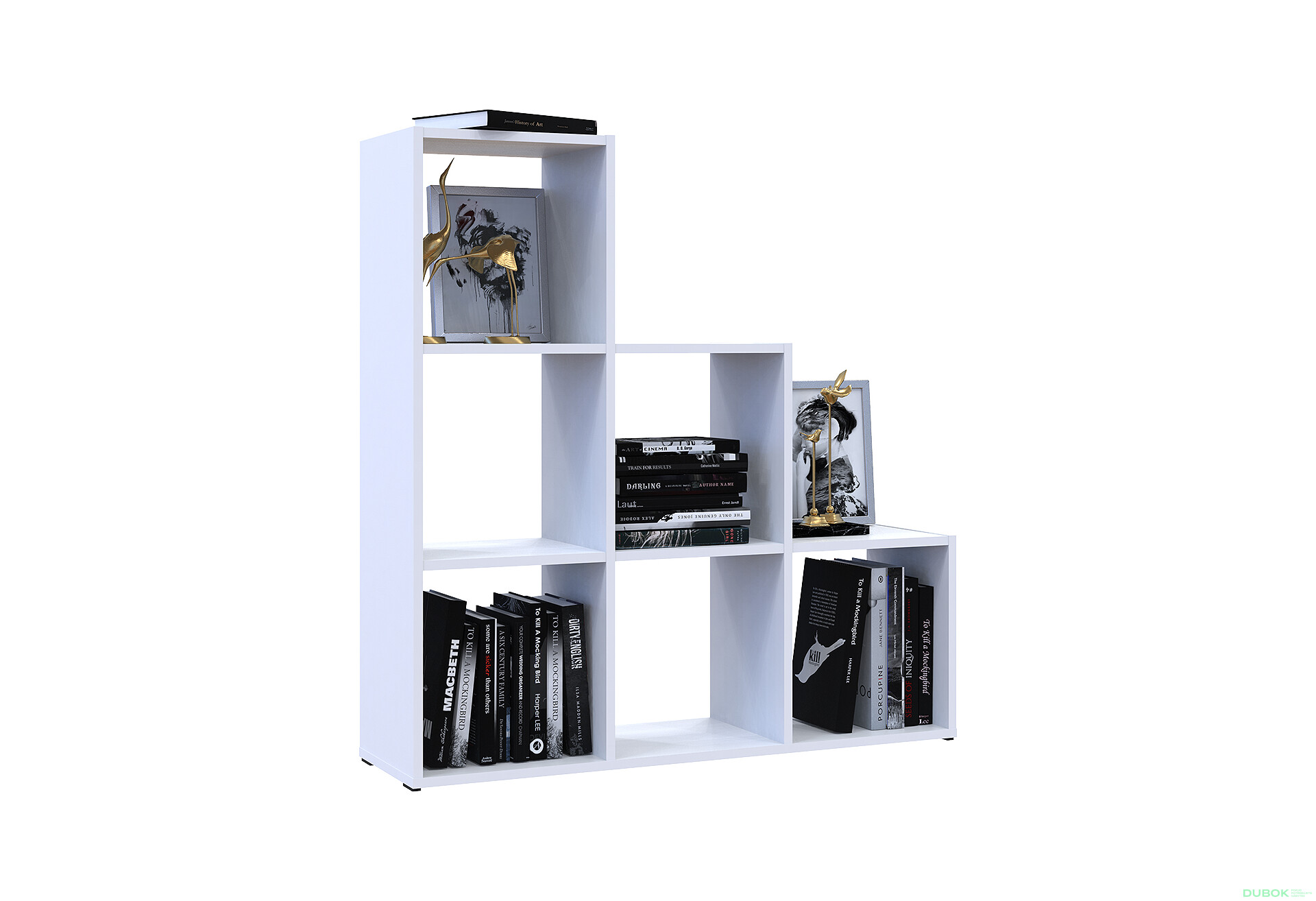 Fotografia 6 - Regál otvorený Step 3х3 102.6х28.8х106.1 biely