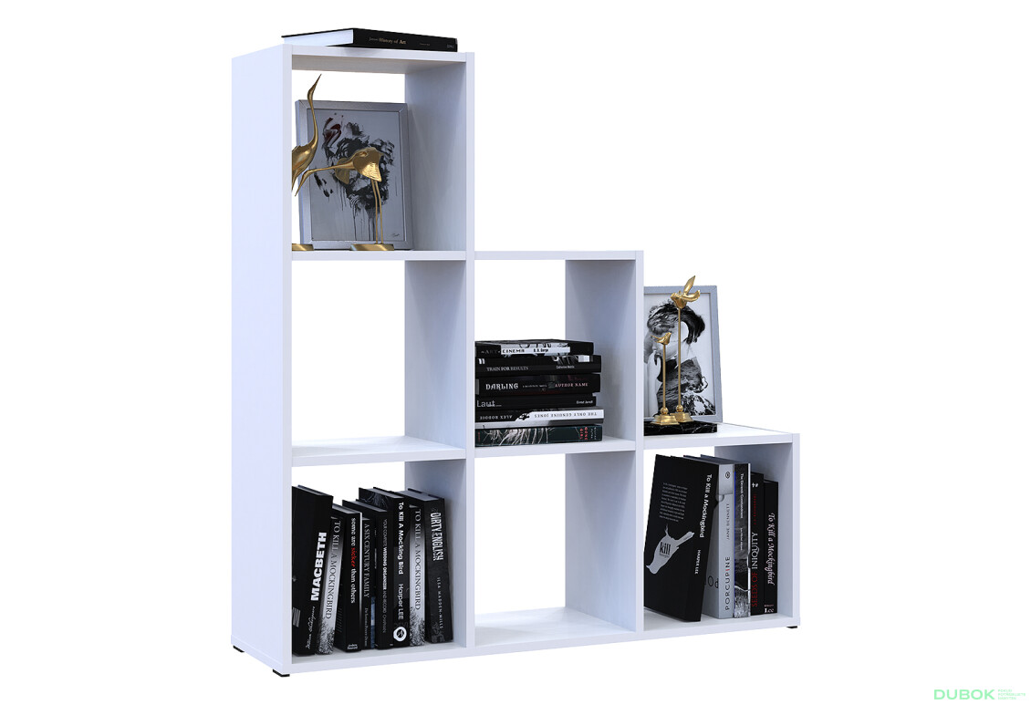 Fotografia 6 - Regál otvorený Step 3х3 102.6х28.8х106.1 biely