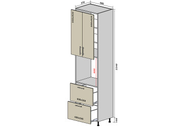 N21 Skriňa 2D2Š 234 New Flet Lux