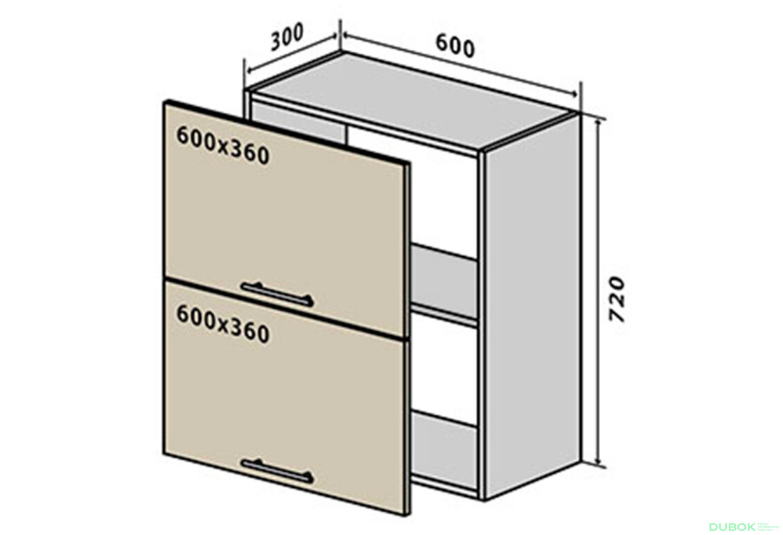 V20 Skrinka 2D 60 Rhodos Lux