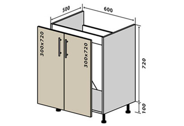 N13 Umývacia skrinka 2D 60