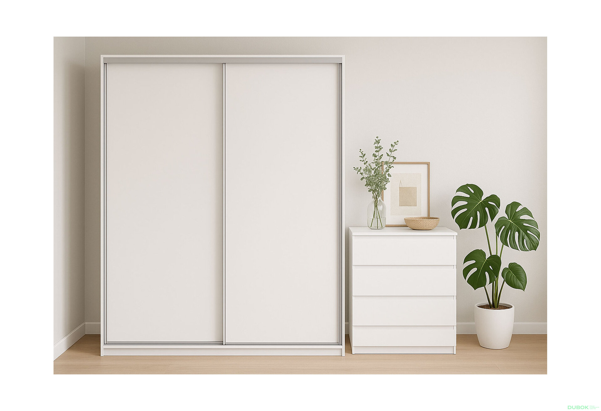 Fotografia 4 - Skriňa 2D 1500x600x2400, 2 DTD, biela