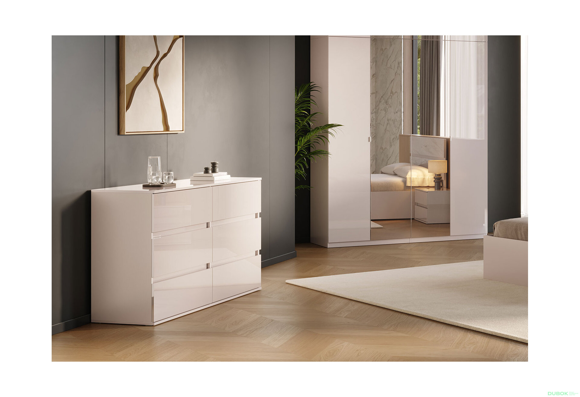 Fotografia 2 - Komoda 6š, kašmírový lesk Lily