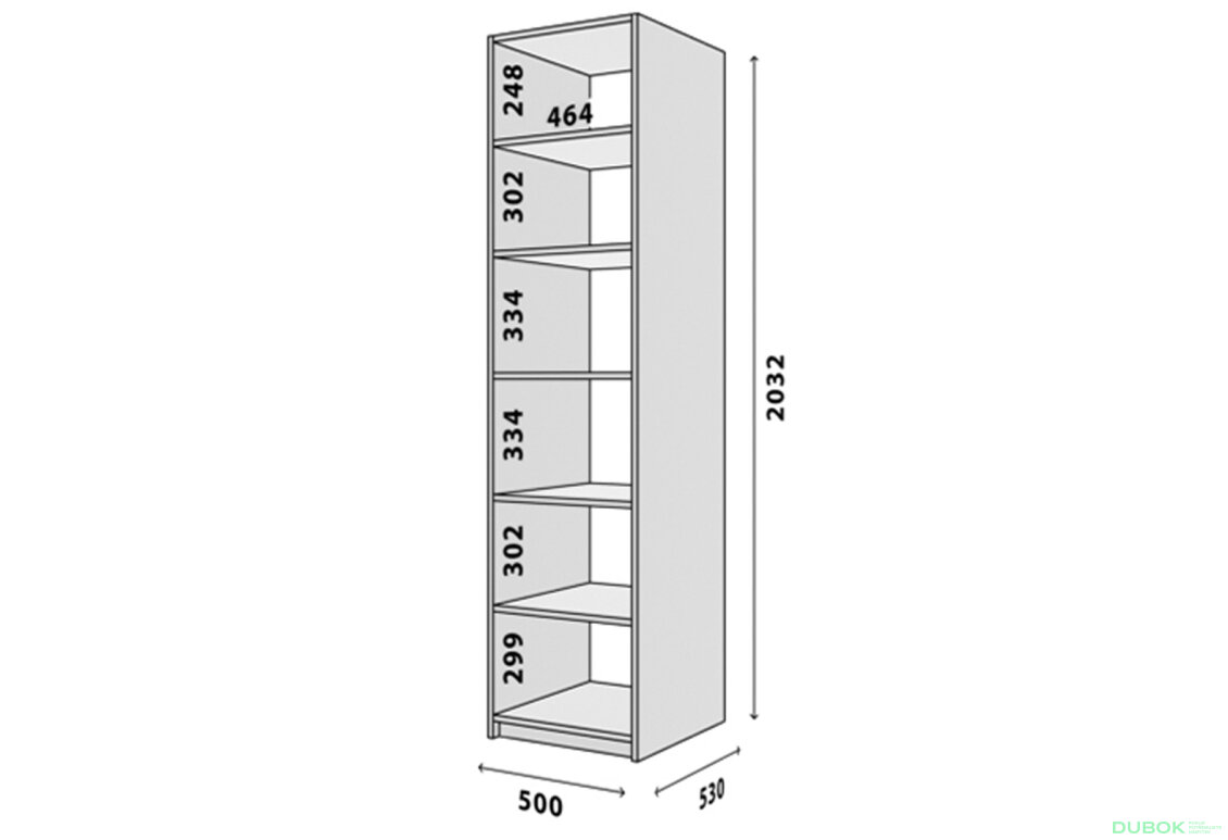 Fotografia 2 - Modul №1 P-500x2050 DTD 18 mm antracit