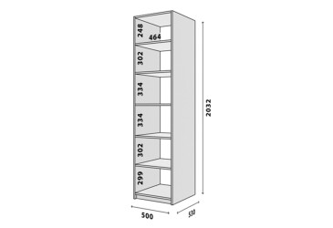 Fotografia Modul №1P-500x2050 DTD 18 mm biely