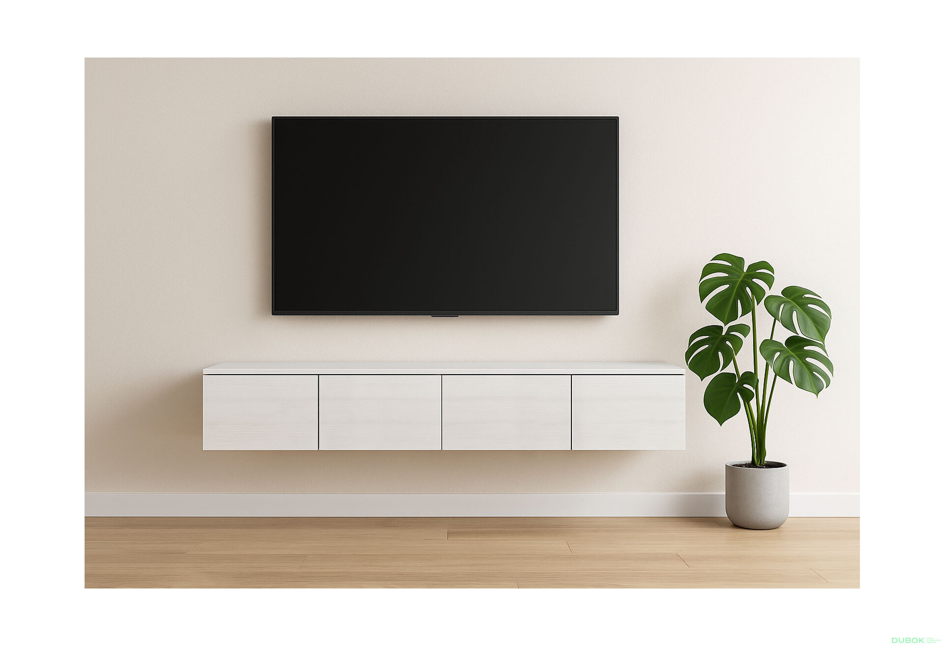 Fotografia 7 - TV stolík Levía biely strom 4dv 160x35x33
