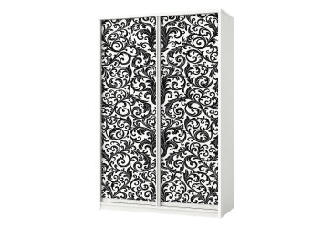 Skriňa Rim-Veneziano 2D 1.5 m biela s fasádami fototlač F725LR