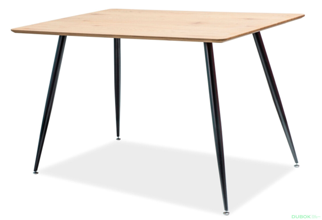 Stôl Remus 120x80 dub/kov čierny matný