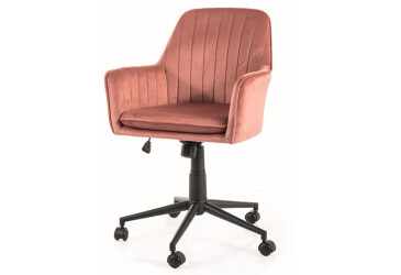 Otočné kreslo Q-886 Velvet staroružová Bluvel 52