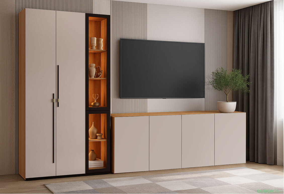 Obývacia stena 280 cm s komodami dub appalačský / kašmír Space